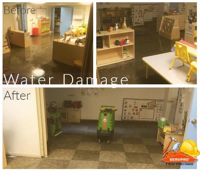 Before and After Flooded Daycare Center