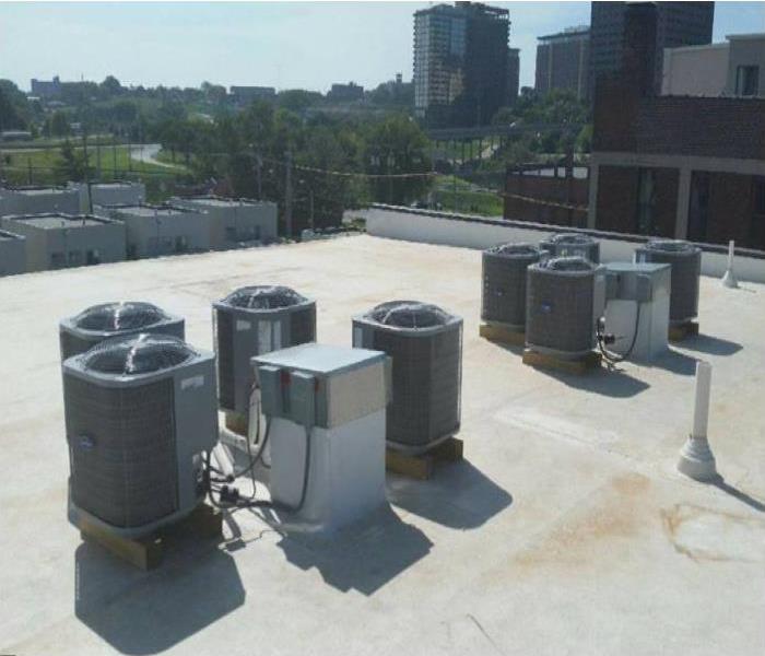 HVAC system on the roof of a building